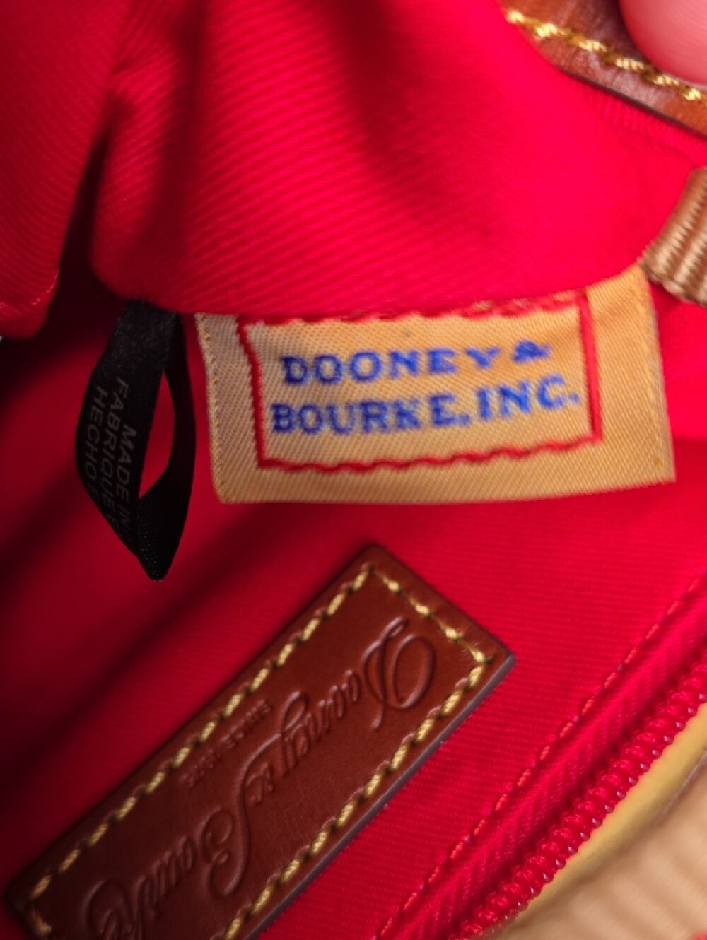 Dooney & Bourke Bright Blue Crossbody with Tan Leather Trim - Picture 5 of 8